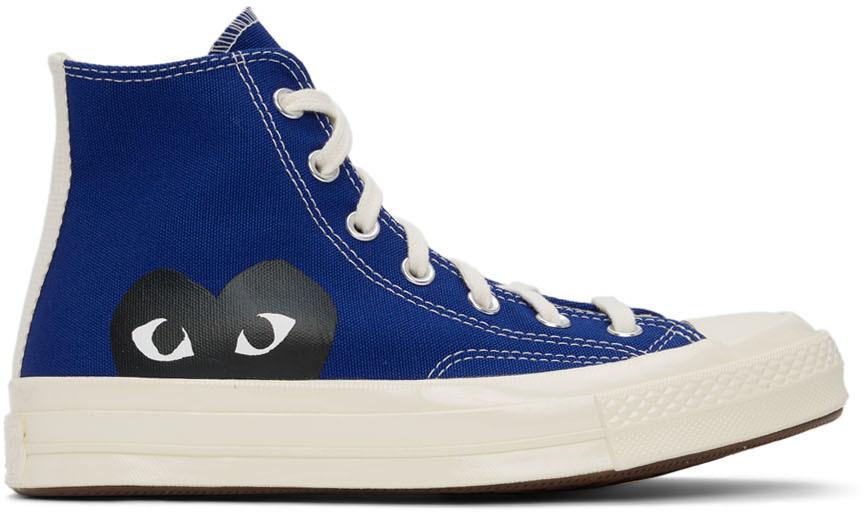 Comme des Garcons Blue Converse Edition Half Heart Chuck 70 Sneakers