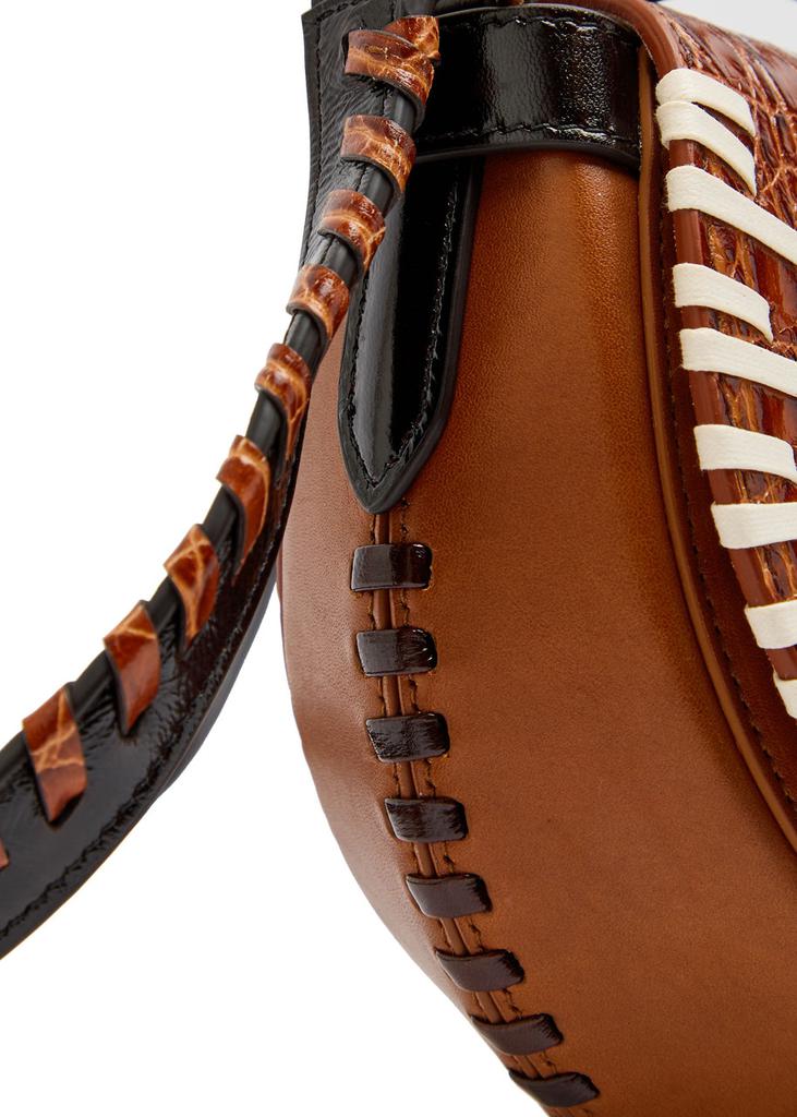 Arc glossed leather shoulder bag – On Sale Now with Up to 60% Off