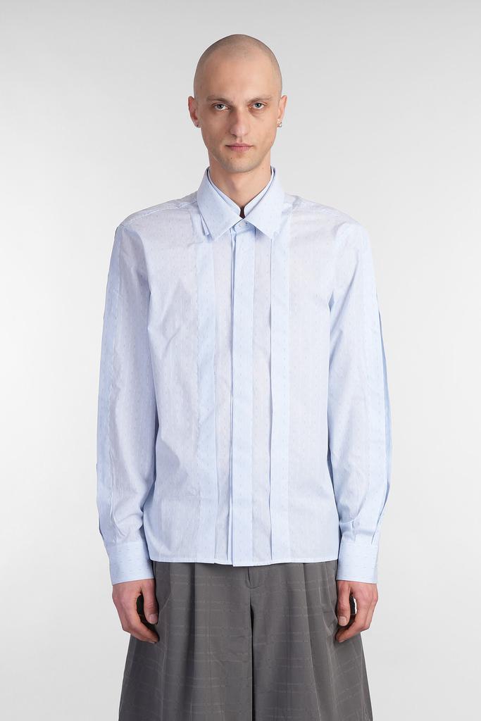 J.L-A.L Palaeo Shirt Shirt In Cyan Cotton