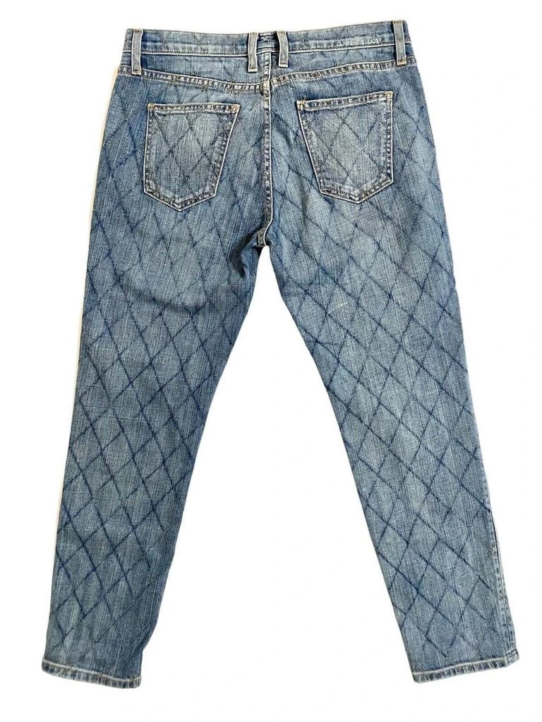 Current Elliott Women's The Fling Quilted Ankle Relaxed Skinny Jean In Blue 2