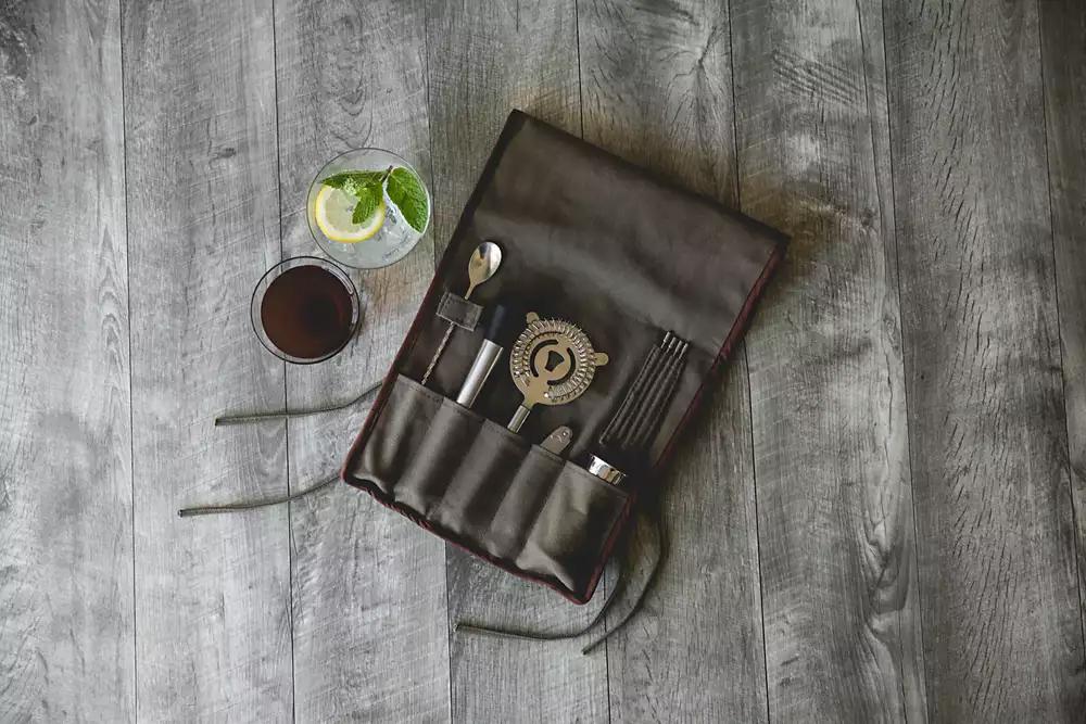 Legacy by Picnic Time 10-Piece Bar Tool Roll Up Kit
