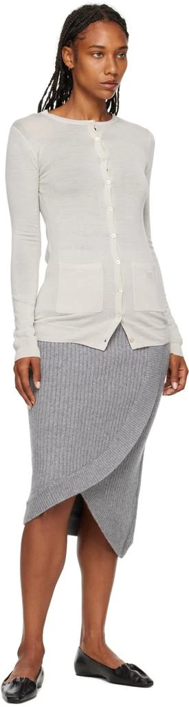 LVIR Gray Unbalanced Midi Skirt 4