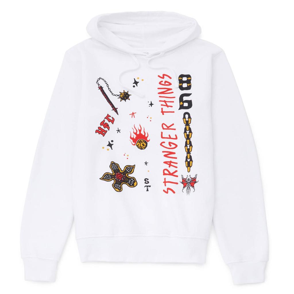 Original Hero Stranger Things Hellfire Club Flash Hoodie - White