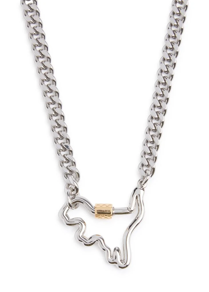 Coach Rexy carabiner chain necklace  1