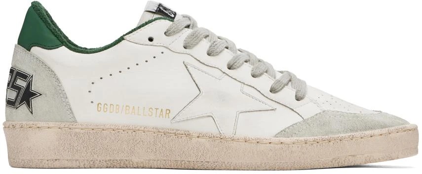 Golden Goose Off-White & Green Ball Star Sneakers 1