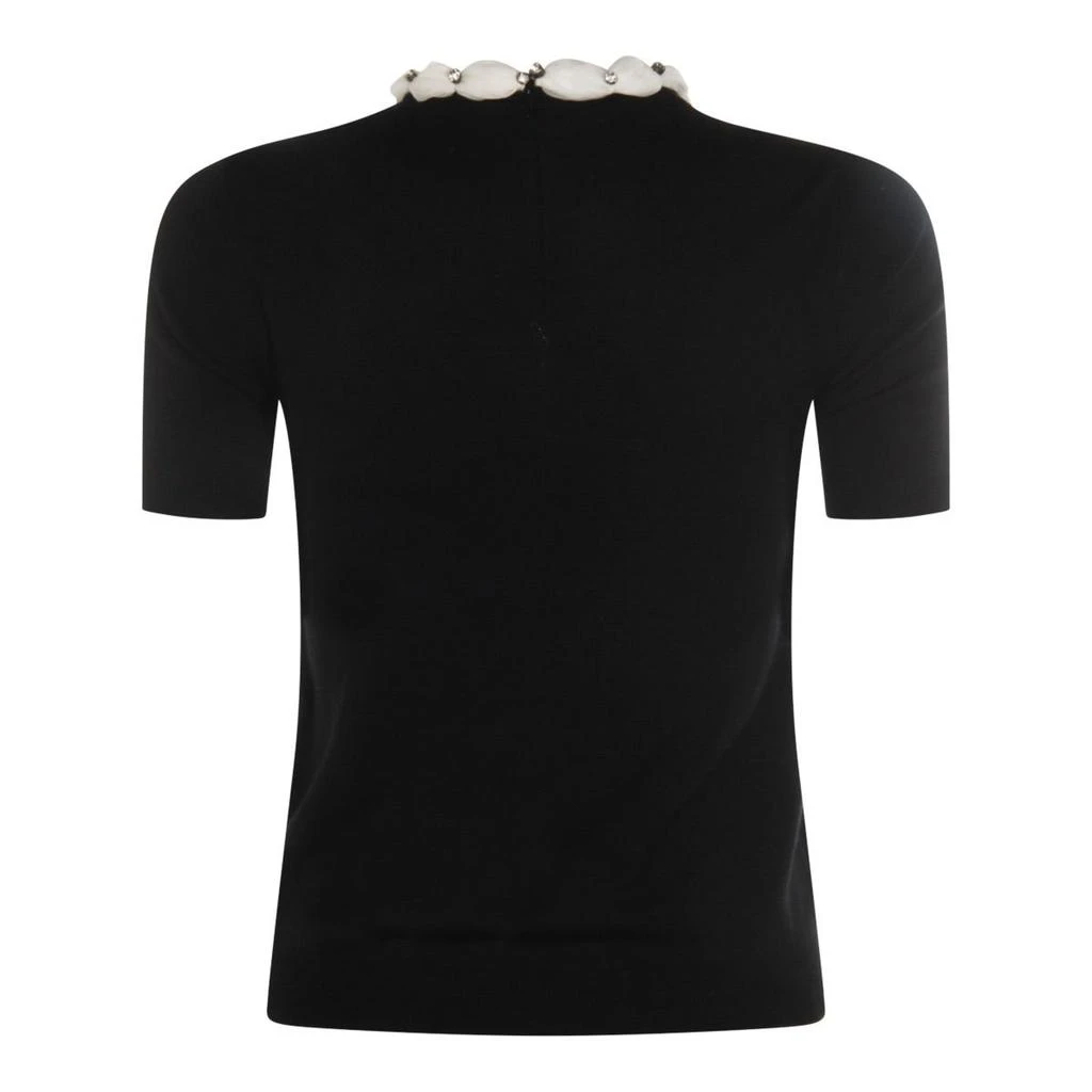 Valentino Valentino	Embellished-Collar Short-Sleeved Jumper 2