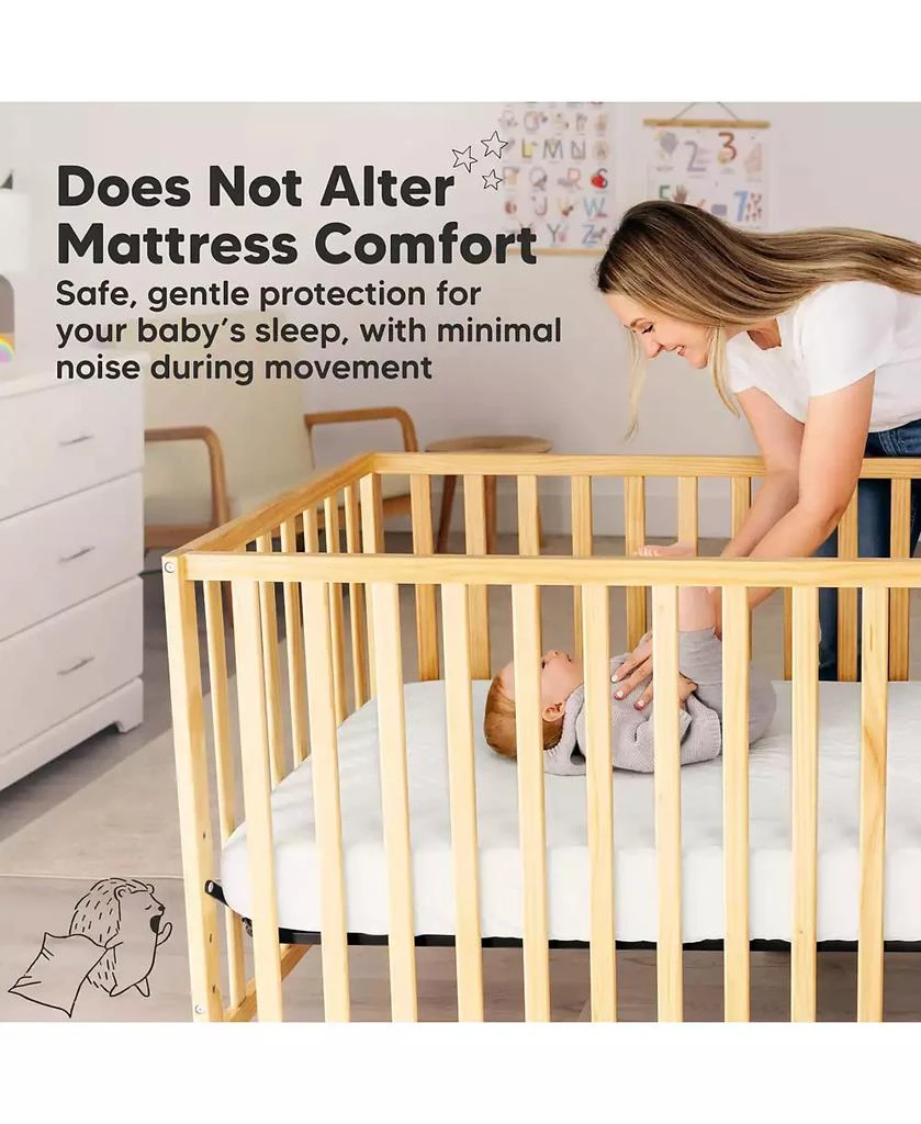 KeaBabies 1-Pack Protect+ Waterproof Crib Mattress Protector Cover, Mavy Quilted Cotton Baby Mattress Topper, Toddler Crib Sheet 9