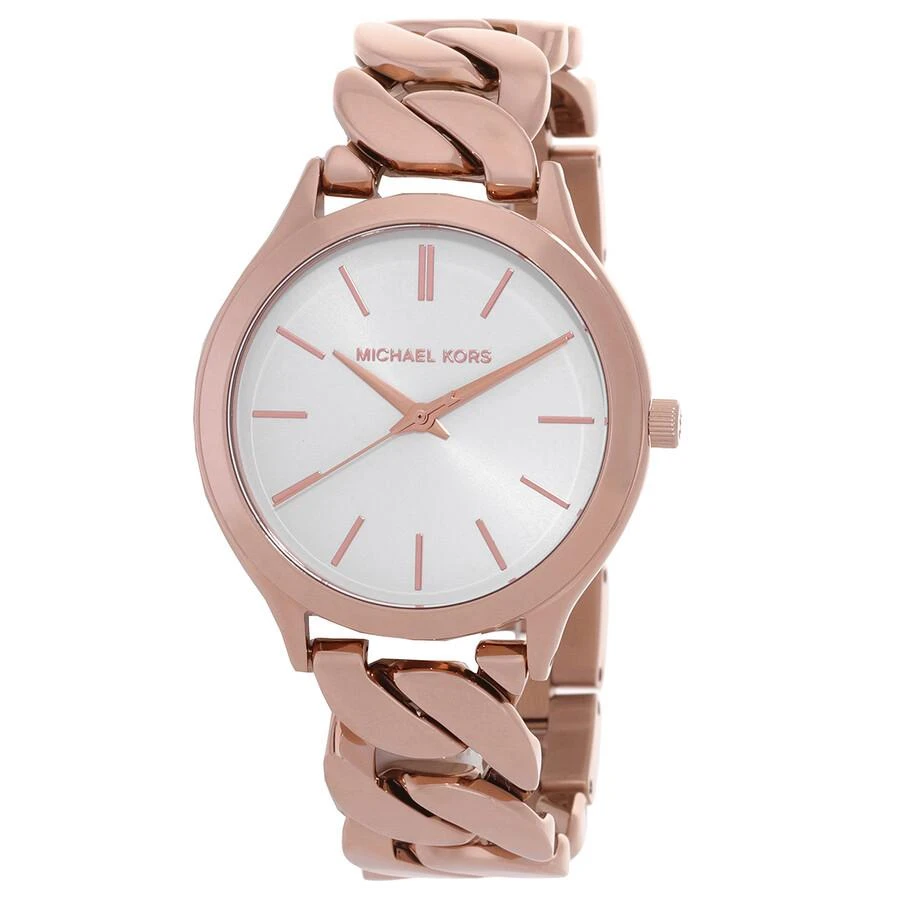 Shop Runway Quartz White Dial Ladies Watch MK7473 on Sale at  display picture 1