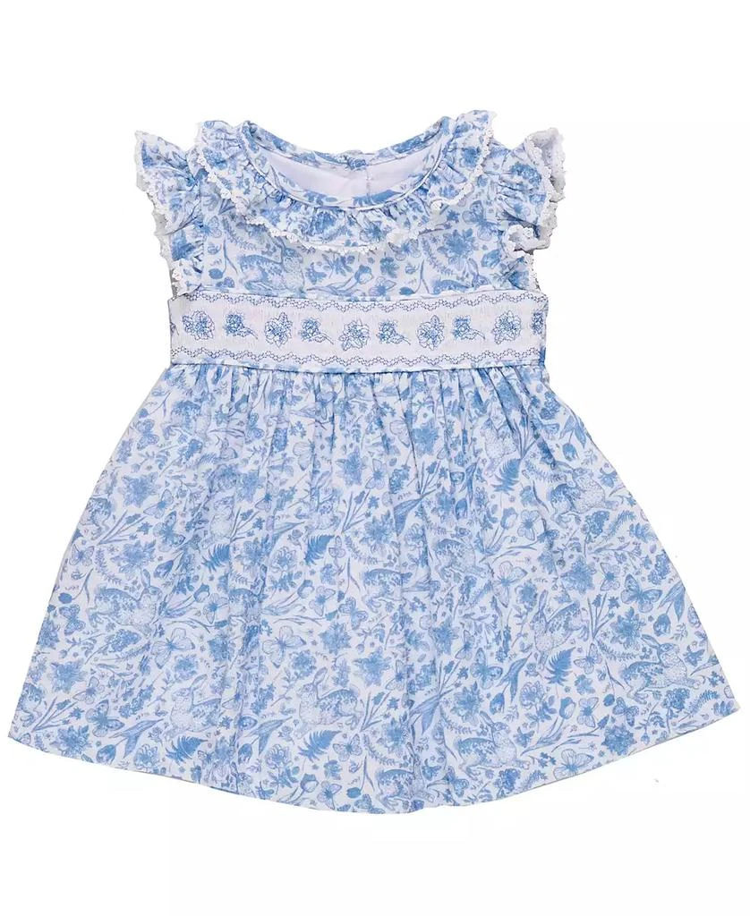 Bonnie Baby Baby Girls Smocked Insert Toile Dress 1
