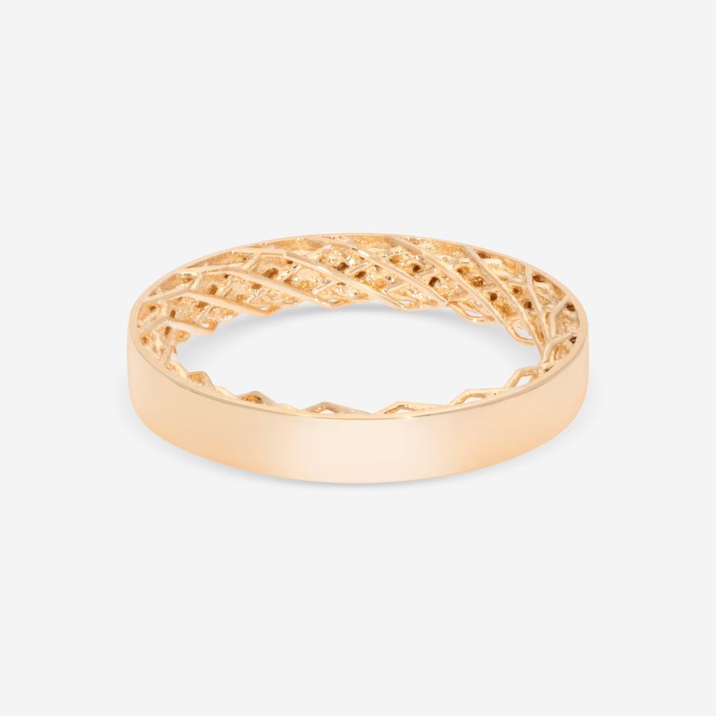 Roberto Coin Roberto Coin Symphony Golden Gate 18K Yellow Gold Band Ring Sz. 7 7771362AY650