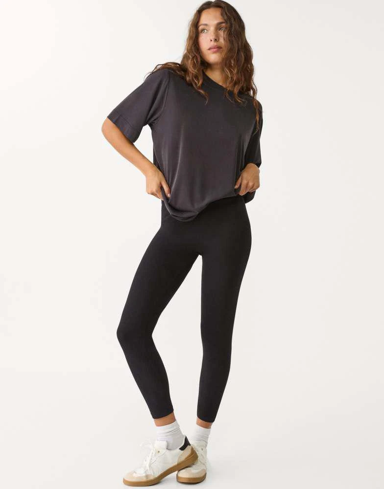 Stradivarius Stradivarius soft touch oversized turtleneck in black 4