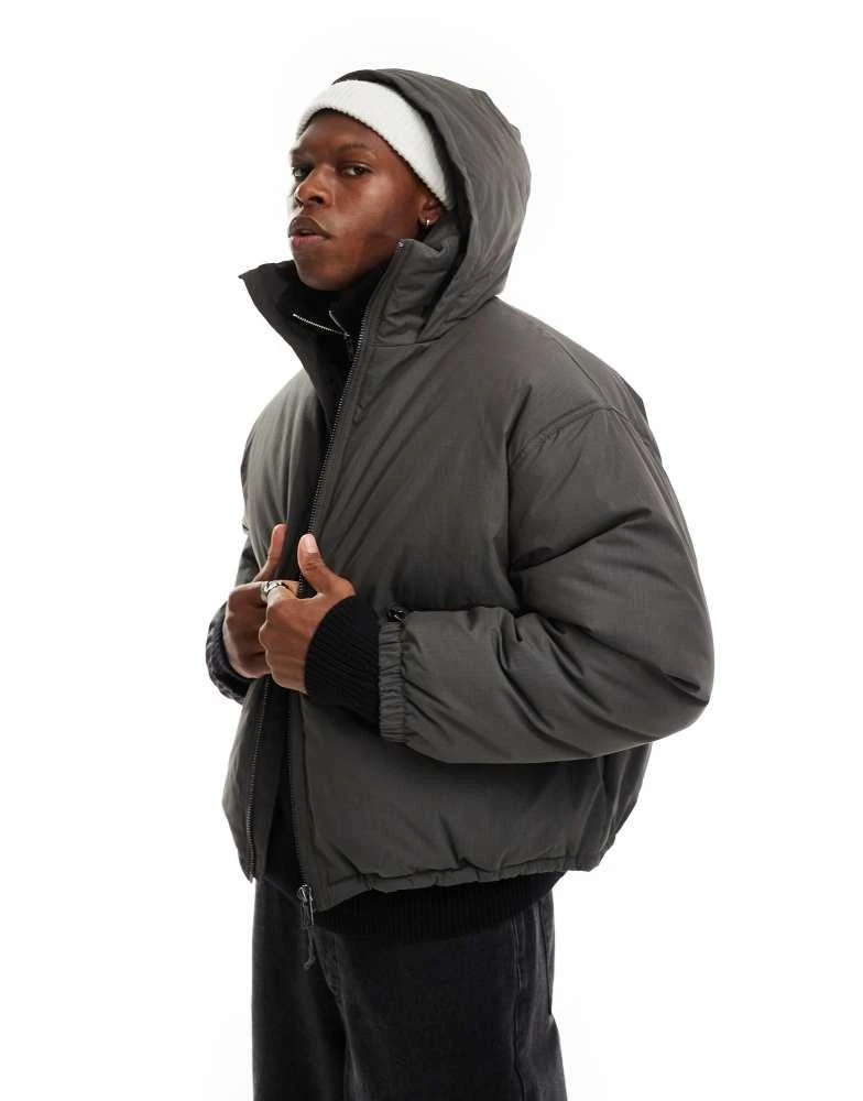 Weekday Weekday Floyd bomber puffer coat in dark grey 1