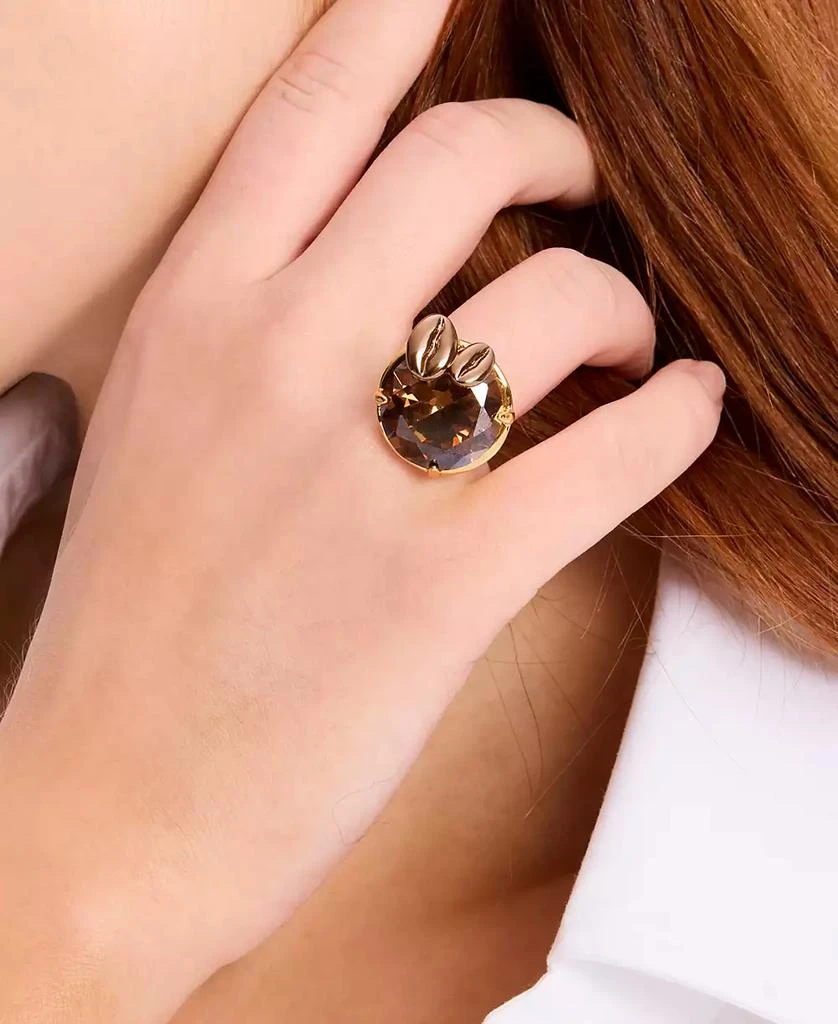Kate Spade Gold-Tone Cubic Zirconia Martini Statement Ring 3