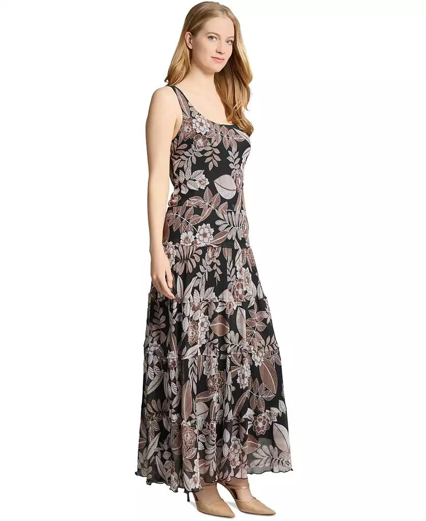 JONES NEW YORK Petite Printed Scoop-Neck Tiered Dress 2