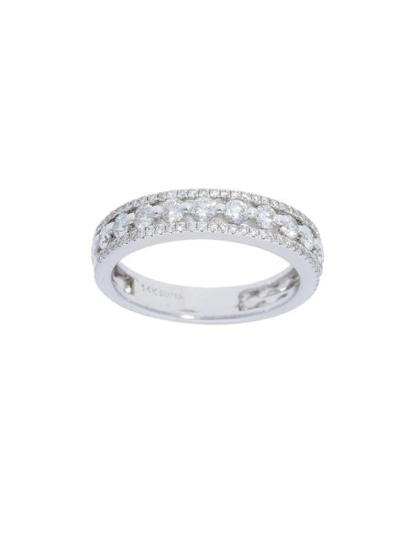Nephora 14K White Gold and 0.75 TCW Diamonds Pave Side Ring 1