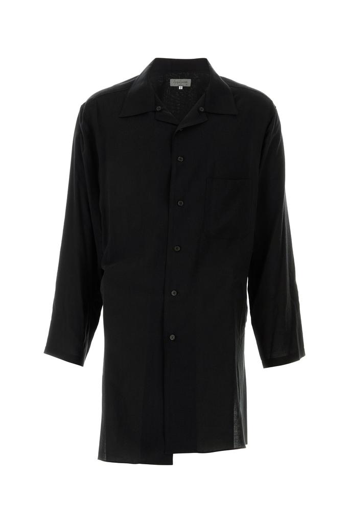 YOHJI YAMAMOTO Black cellulose oversize shirt