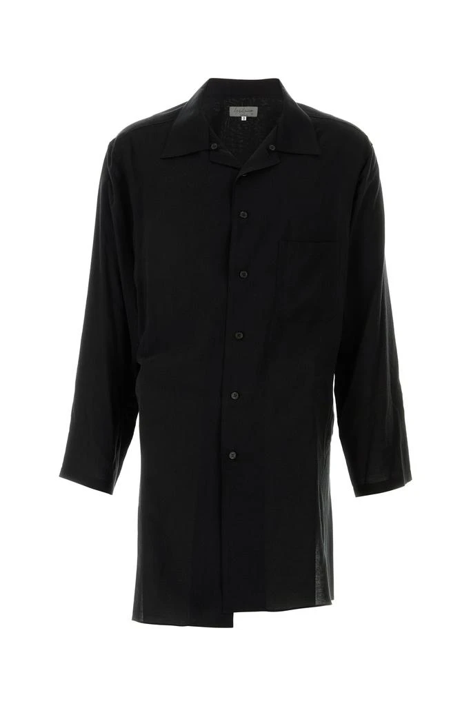 YOHJI YAMAMOTO Black cellulose oversize shirt from G&B Negozionline
