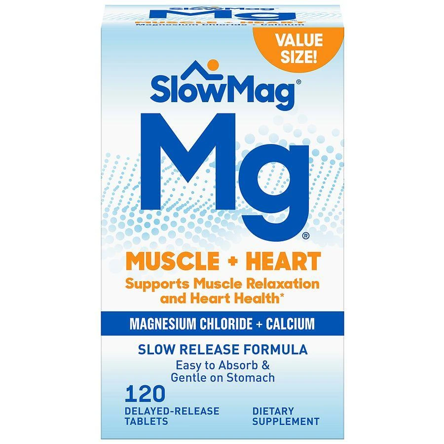 SlowMag MG Muscle + Heart Magnesium Chloride with Calcium Supplement 1