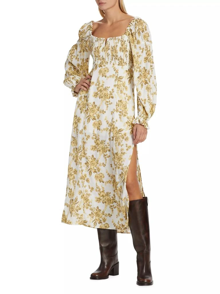 Free People Jaymes Smocked Floral Midi-Dress 2