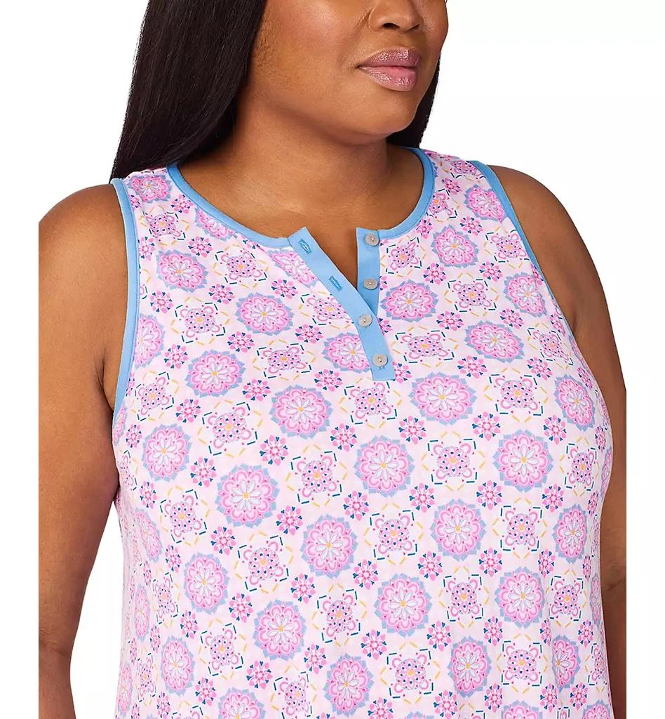 Ellen Tracy Plus Size Printed Ruffled-Hem Nightgown 4