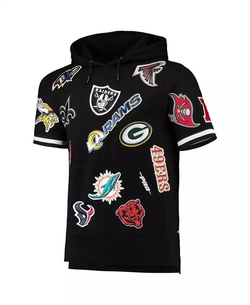 Pro Standard Men's Black Nfl League Wordmark Short Sleeve Pullover Hoodie 2