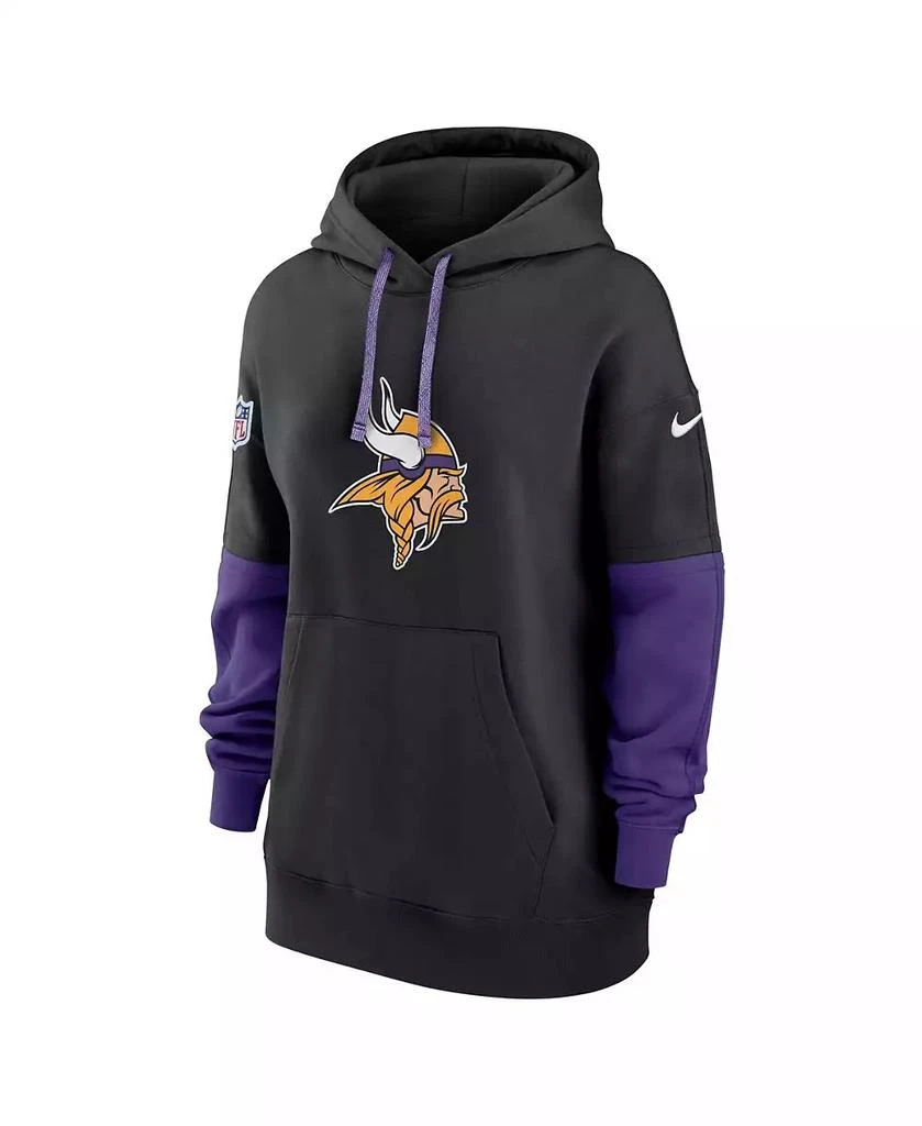 NIKE Women's Black Minnesota Vikings 2024 Sideline Essential Fleece Pullover Hoodie 3