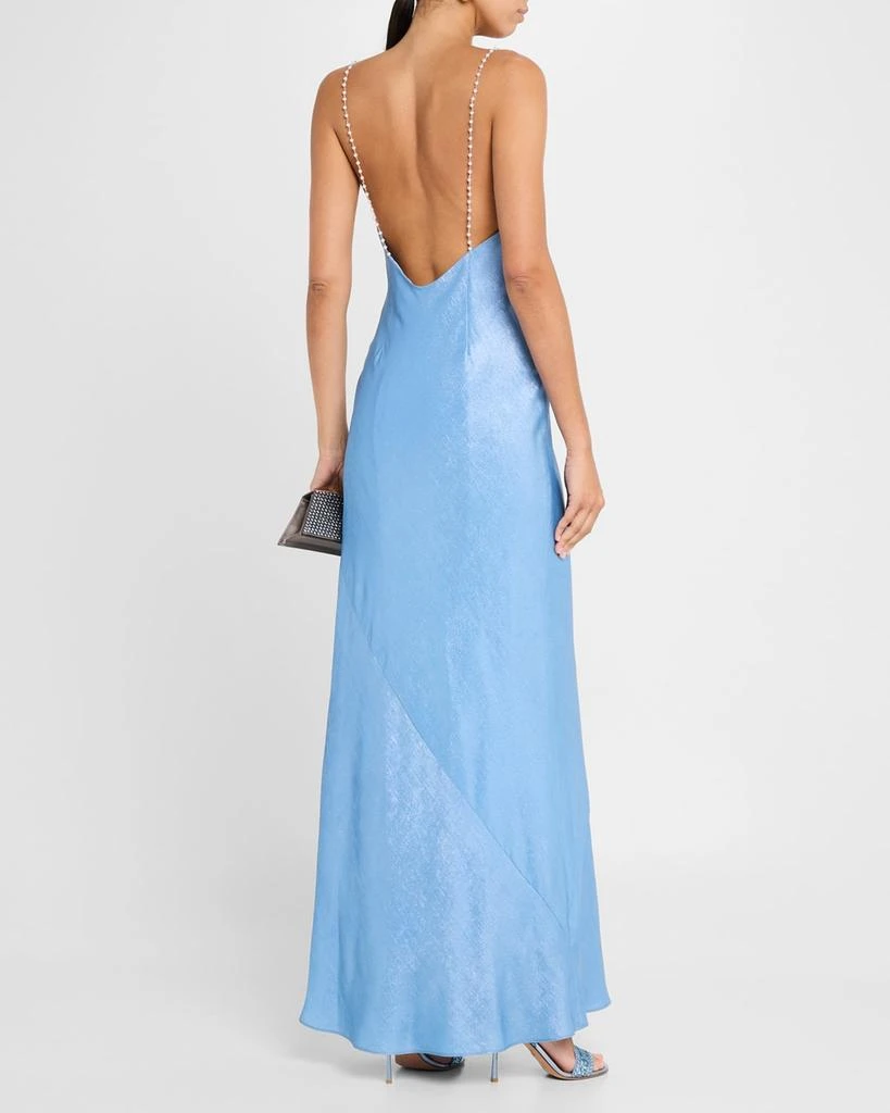 sachin and babi light blue dress Plunging Back Cowl Dresses  Mirror Palais