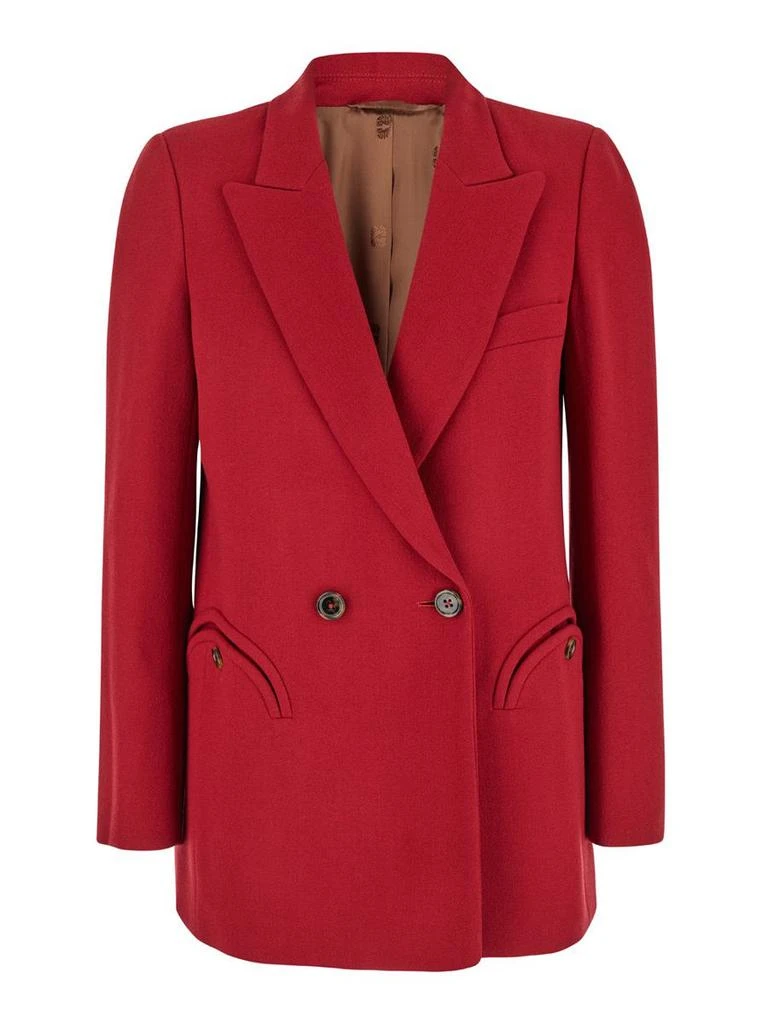 BLAZÉ MILANO Red Double-Breasted Jacket With Peak Revers In Wool Woman 1