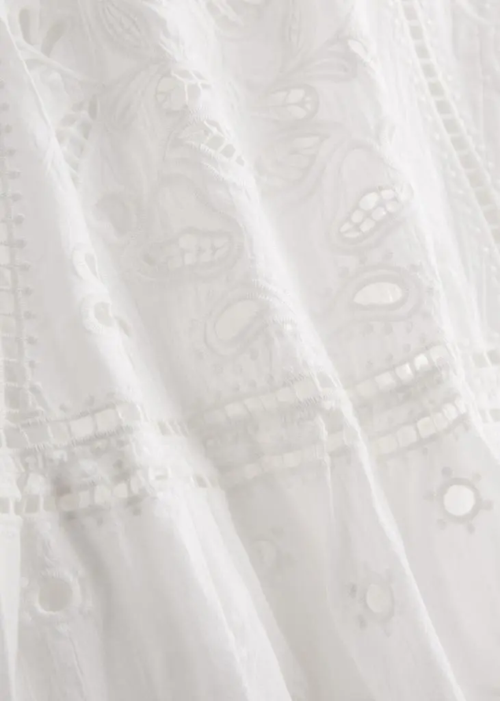 Farm Rio Richillieu broderie anglaise cotton midi dress 5