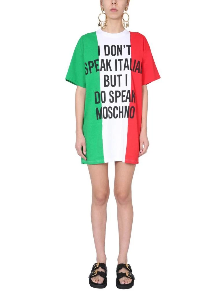 Moschino Moschino Italian Slogan Print T-Shirt Dress 3