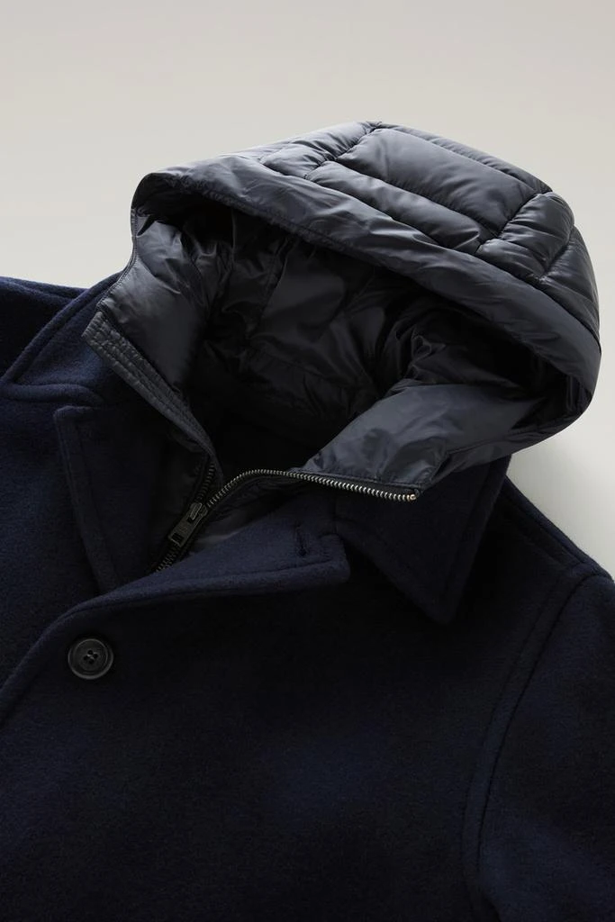 Woolrich Coat in Recycled Italian Wool Blend - Men - Blue 6