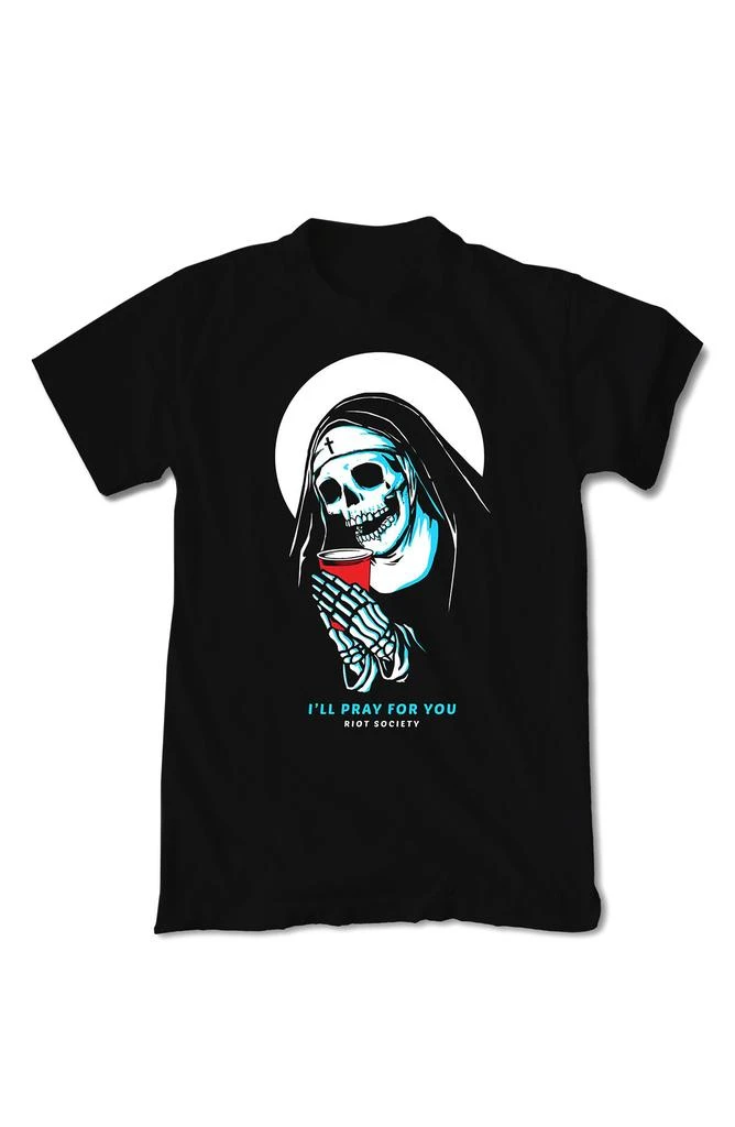 Riot Society I'll Pray For You Graphic T-Shirt 1