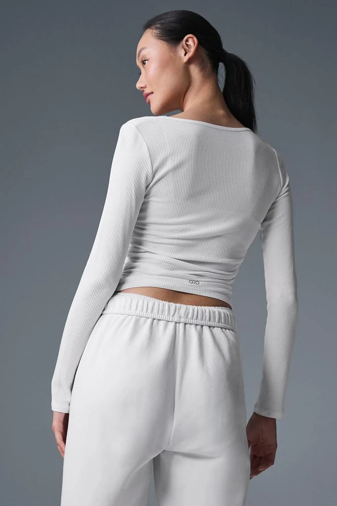 Alo Gather Long Sleeve - White 3