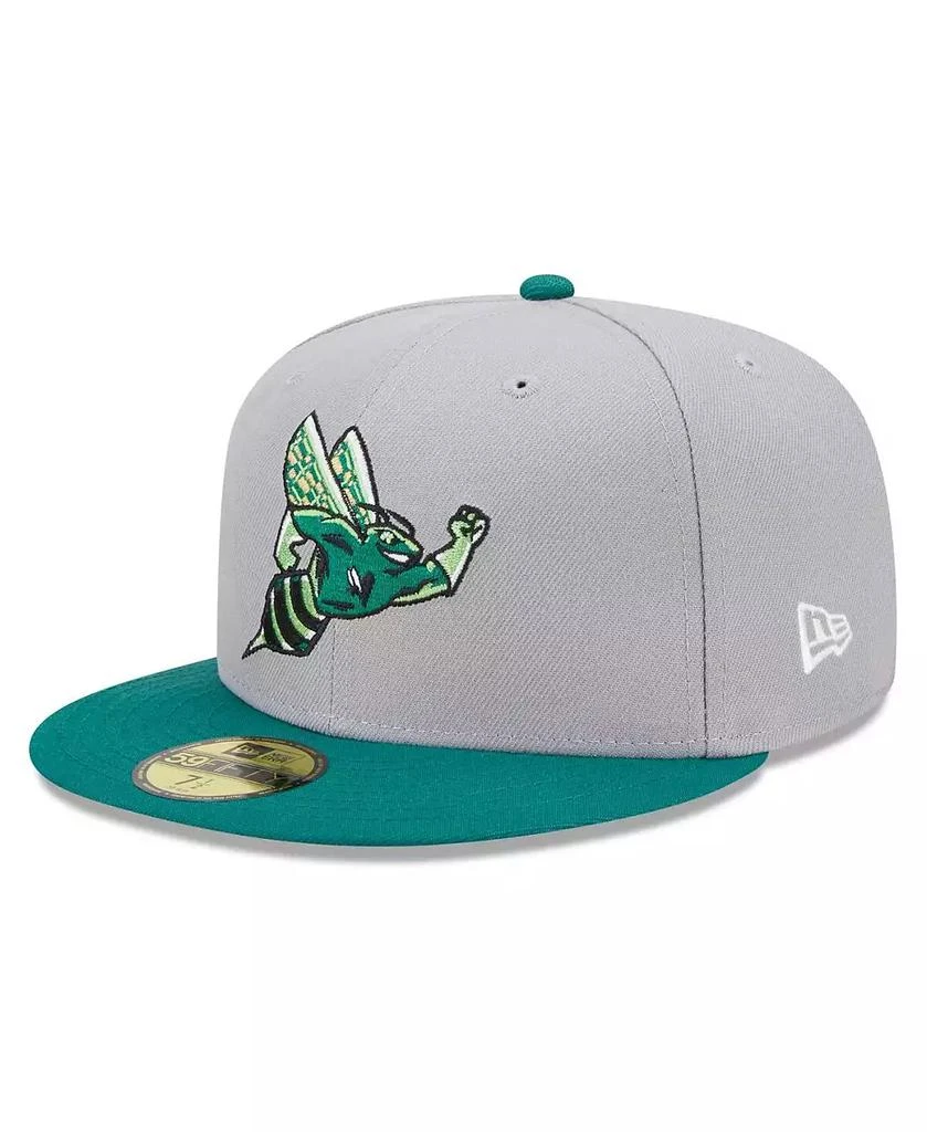 New Era Men's Gray, Green Augusta GreenJackets Marvel x Minor League 59FIFTY Fitted Hat 1