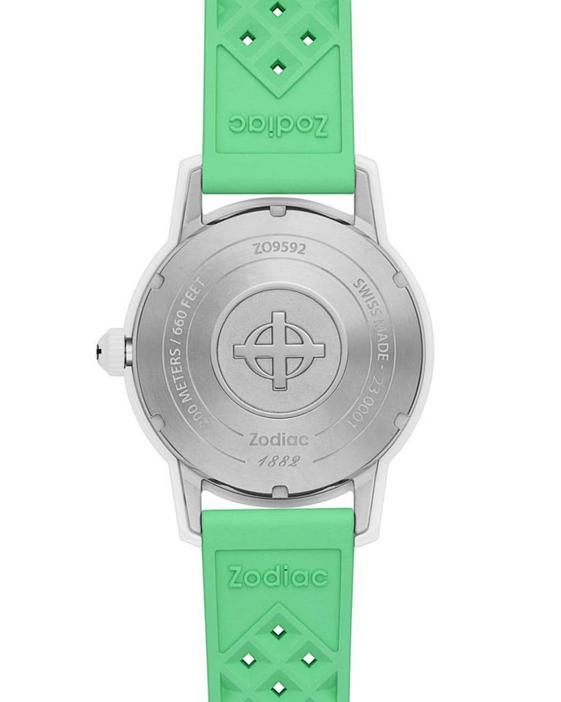 ZODIAC Ceramic Compression Diver Automatic Rubber Strap Watch, 41mm 6