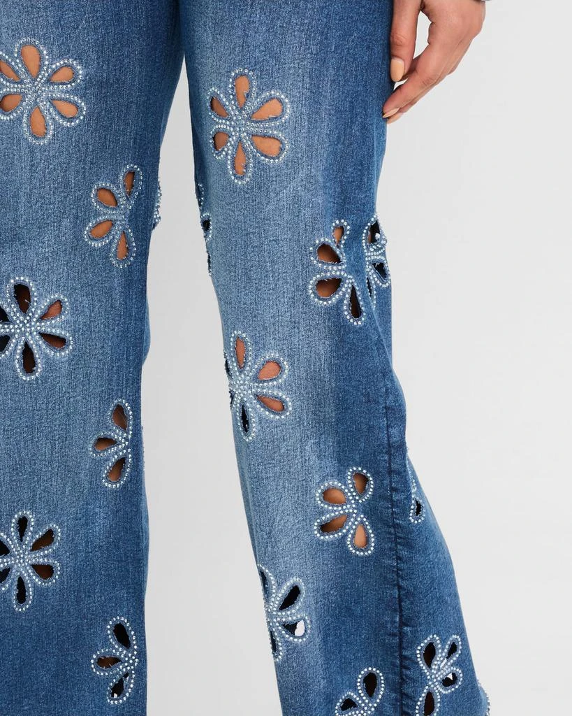Ramy Brook Zora Embellished Floral Cutout Jeans 6