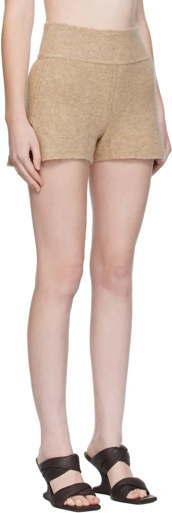 Rick Owens Beige Concordians Alpaca Knit Shorts 2