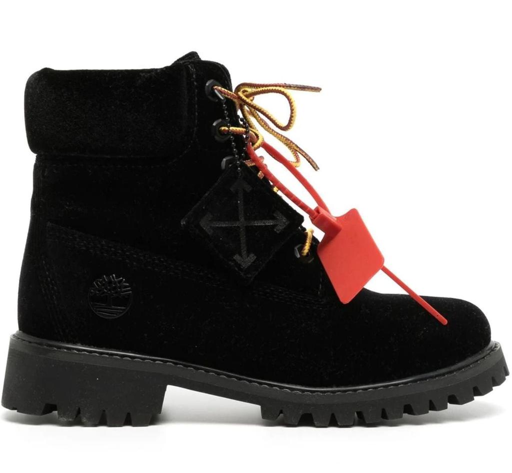 Off-White Off-  Leather Iconic Designer Women's Boots