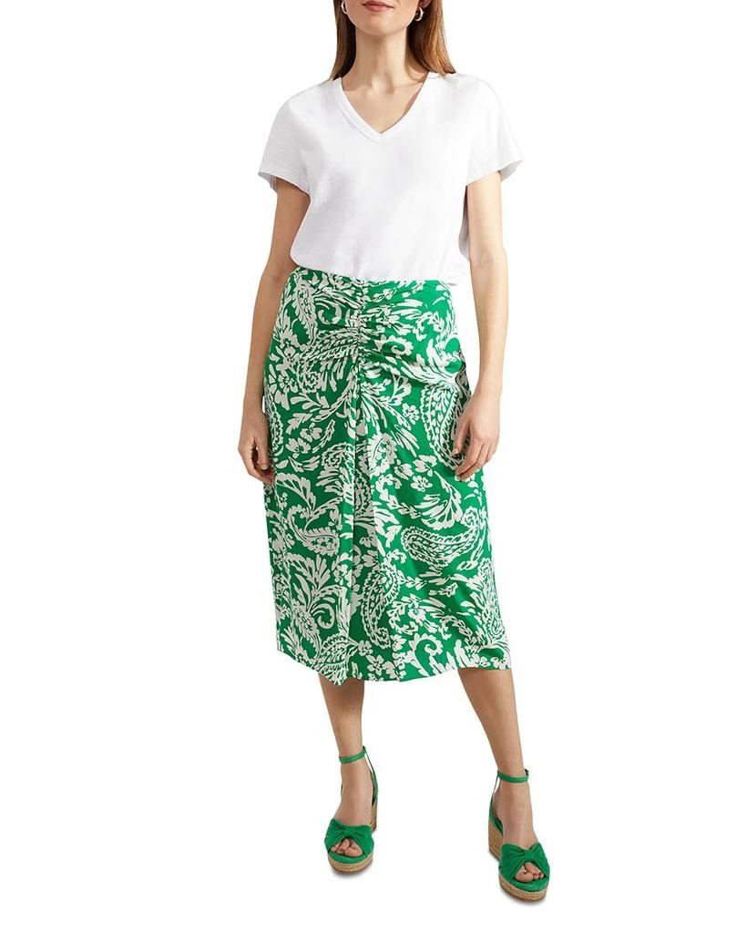 HOBBS LONDON Cassidy Ruched Midi Skirt 2