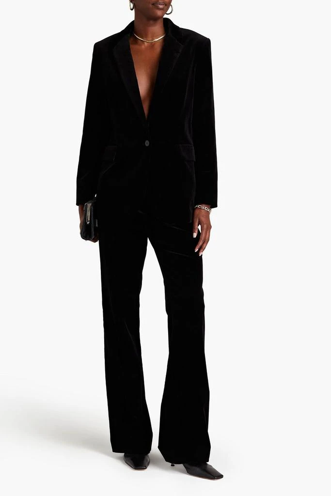 THEORY Cotton-blend stretch-velvet blazer 2