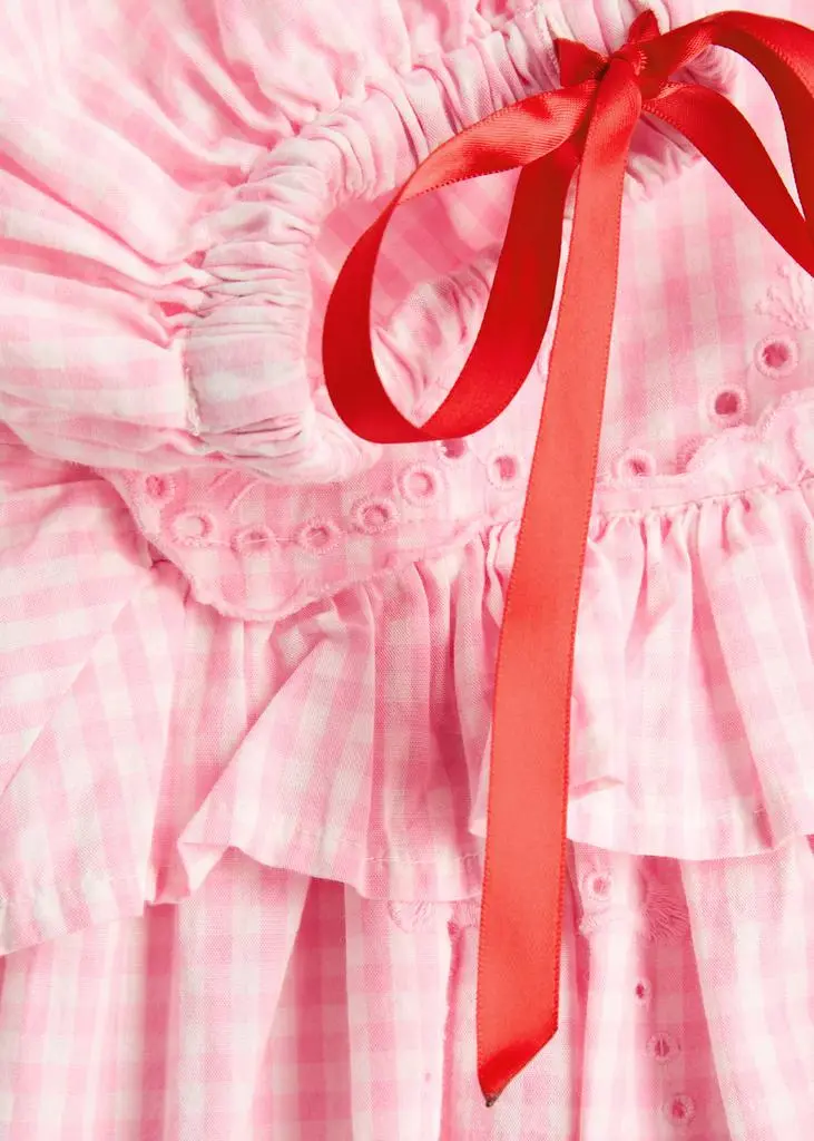 DAMSON MADDER Rhea gingham cotton midi dress 5
