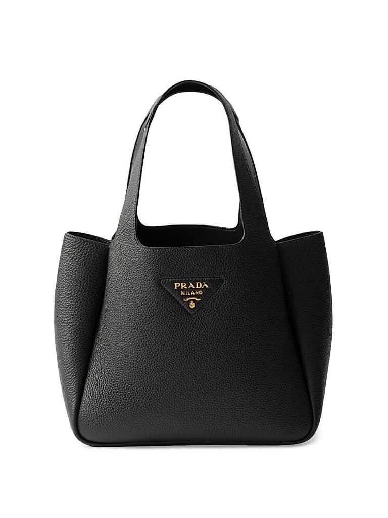 バッグ prada bag Prada Tessuto Nylon Saffiano Leather Black Top Zip Tote Bag