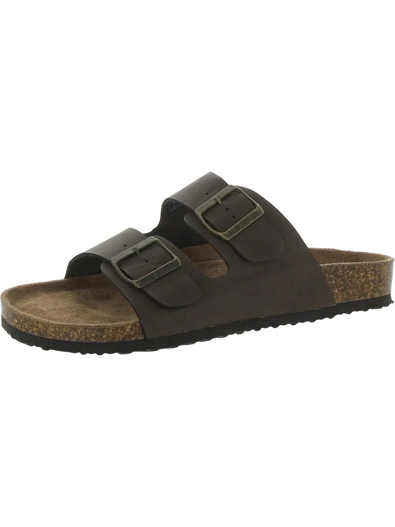 Nautica Triun Womens Faux Leather Slide Sandals 1