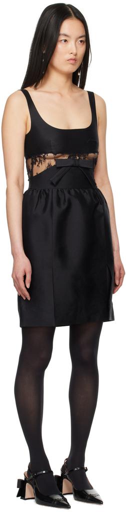 ワンピース SHUSHU/TONG bustier spliced dress Shushu/Tong Black Lace Splicing Minidress - Dresses & Skirts