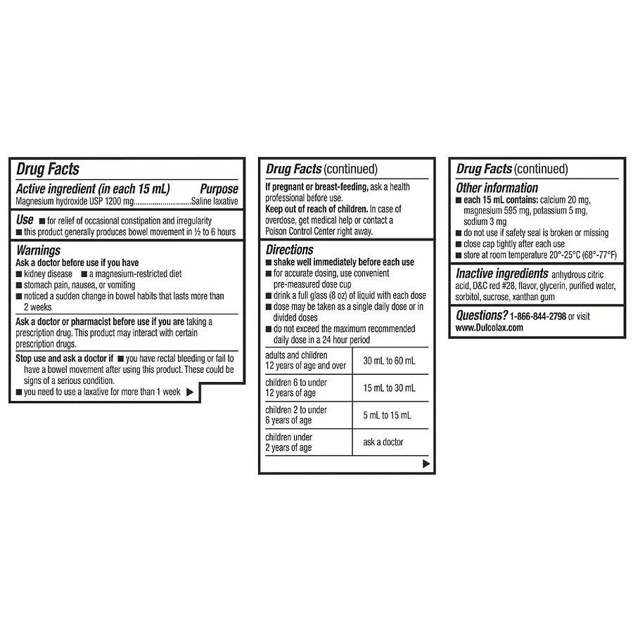Dulcolax Liquid Laxative for Constipation Relief Cherry 4