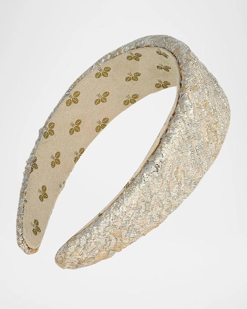 L. Erickson CiCi Metallic Wide Headband from Neiman Marcus