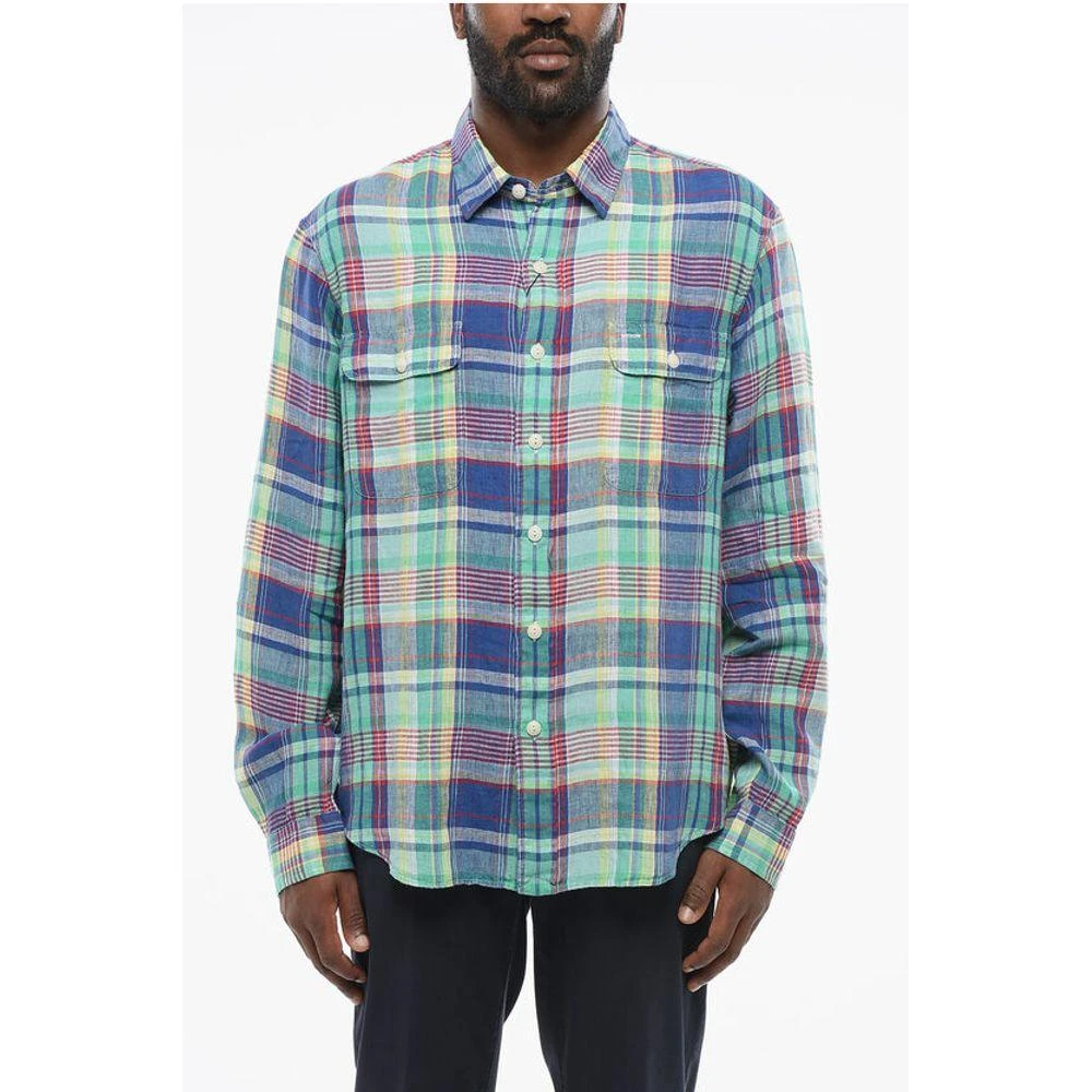 Ralph Lauren Plaid Check Linen Saharan Men's Shirt 1