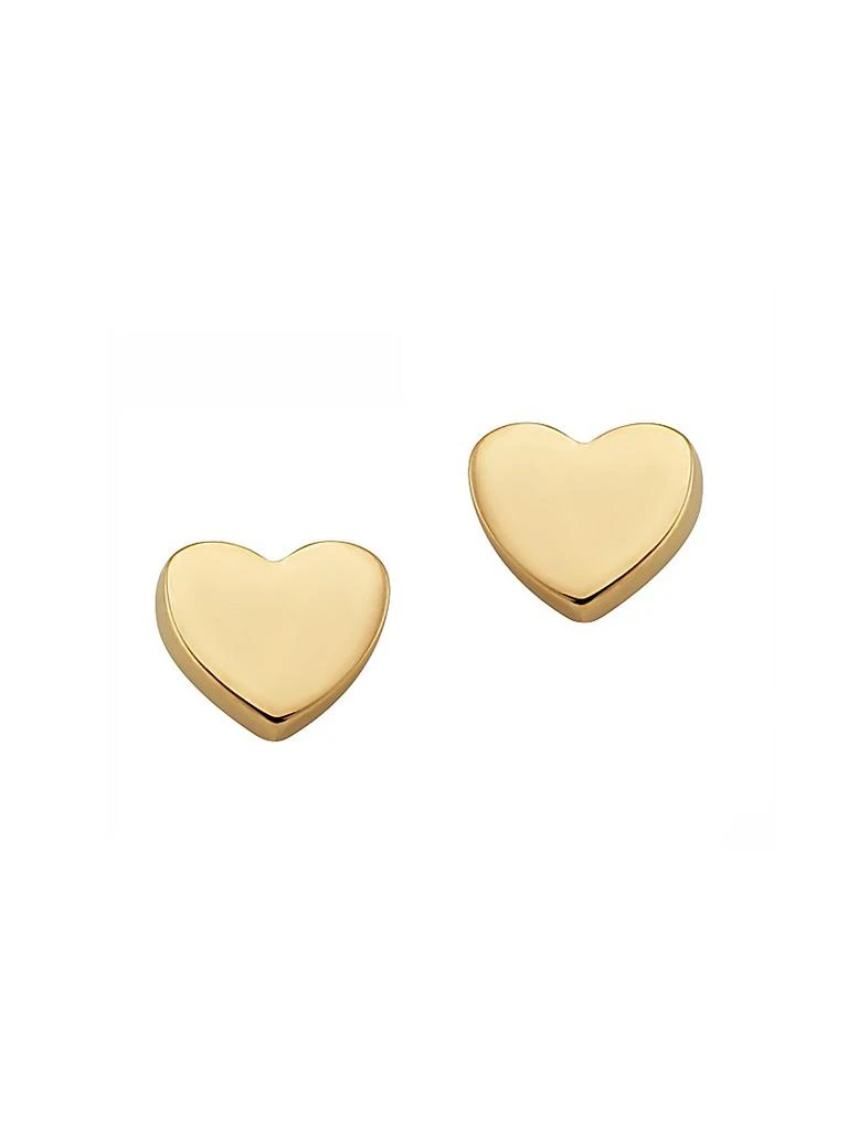 Oradina 14K Yellow Gold Sweet Heart Studs 5