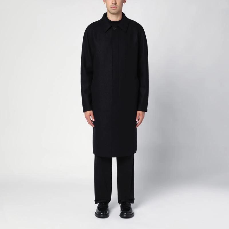 Harris Wharf London Black wool single-breasted coat 1