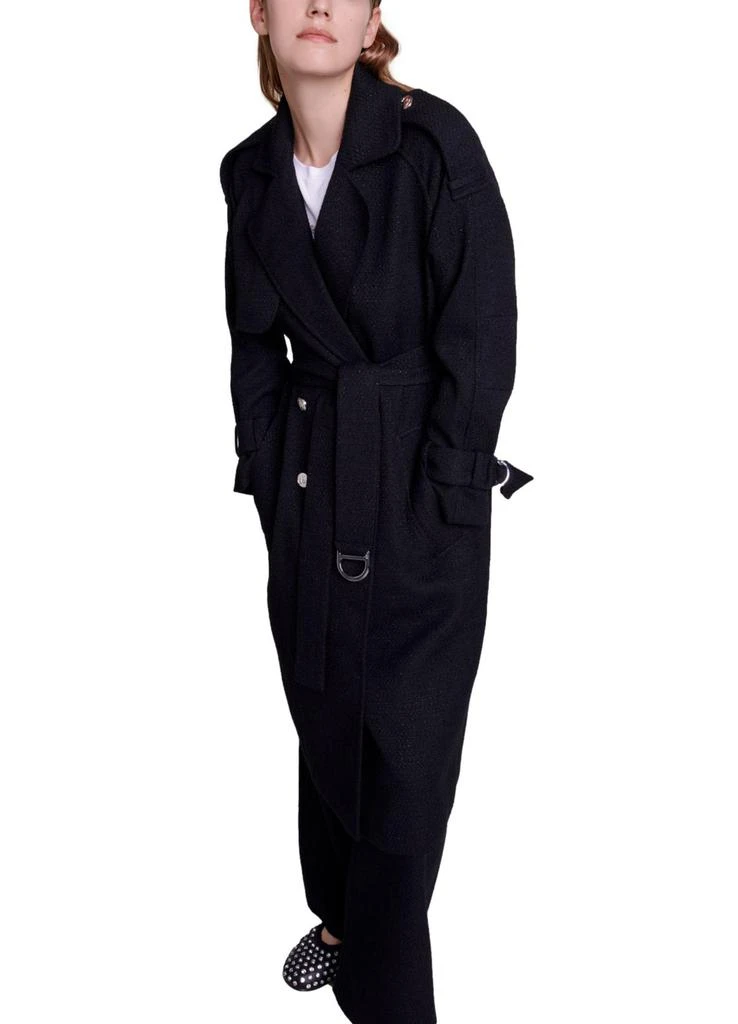 Maje Tweed trench coat 5